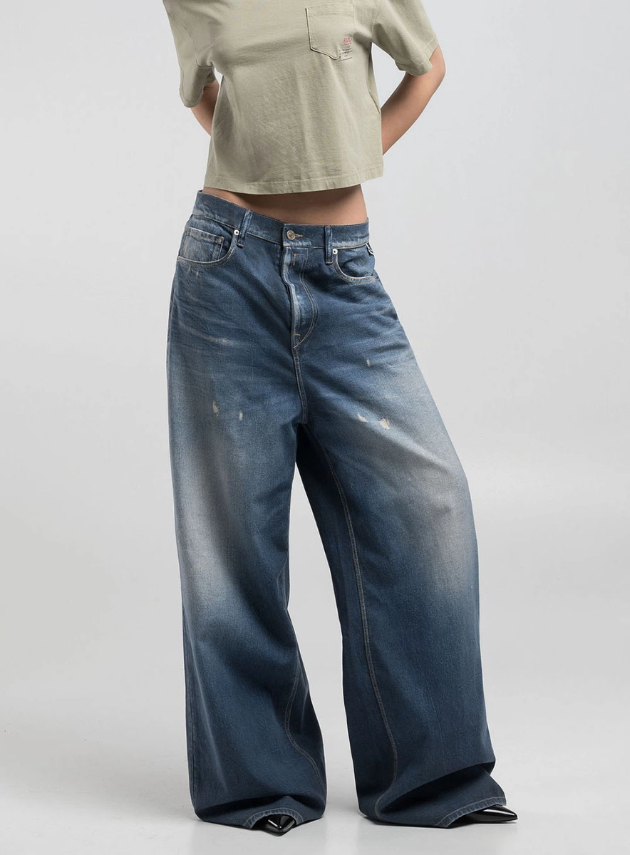 Calça Jeans Margot Baggy Fit Índigo Preto Médio Lcecci