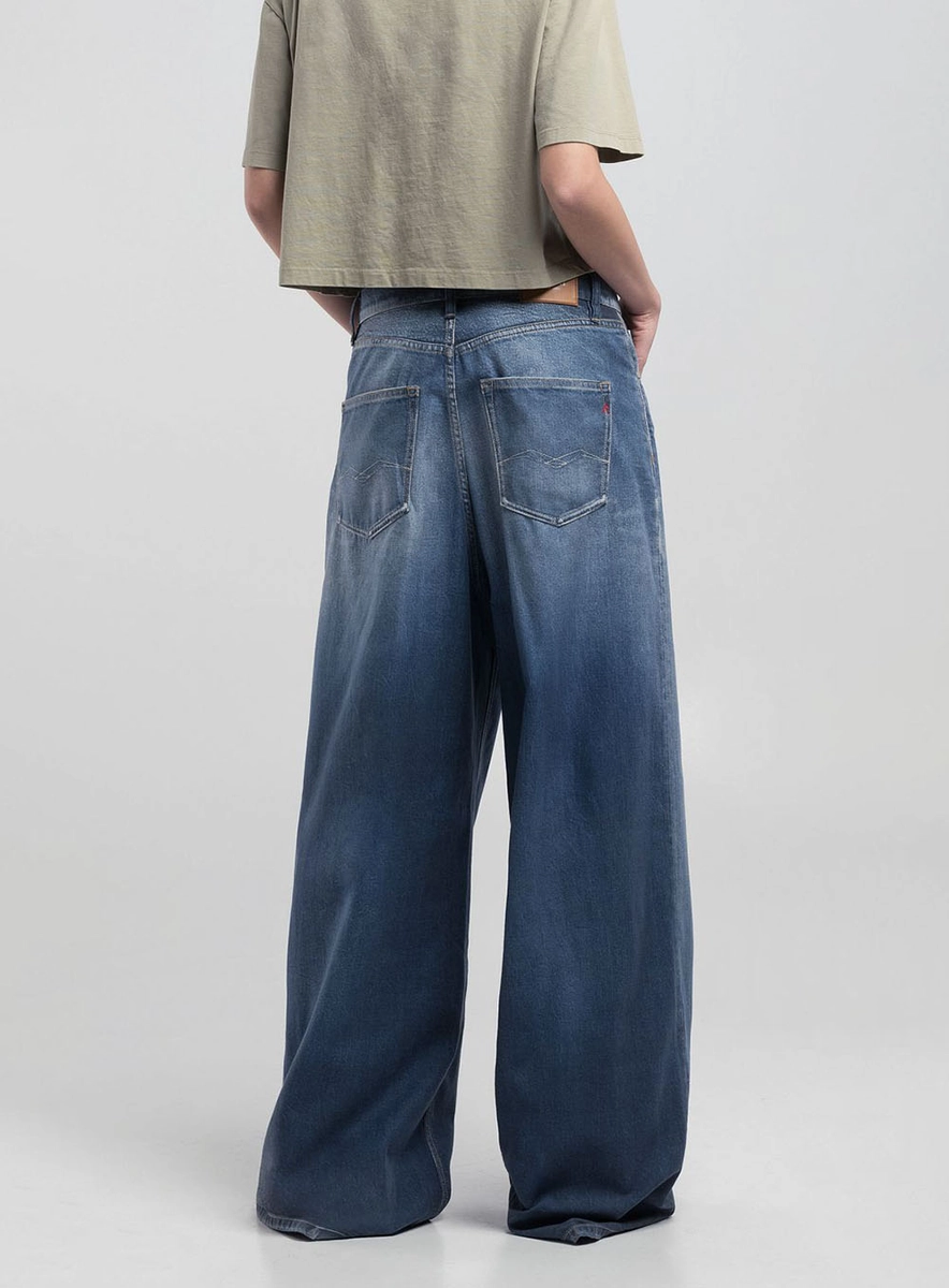 Calça Jeans Margot Baggy Fit Índigo Preto Médio Lcecci