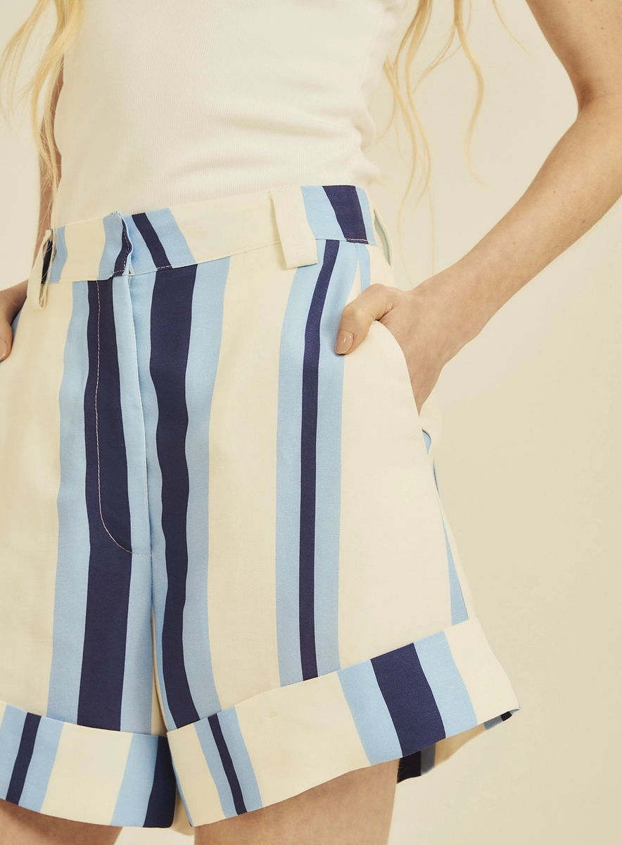 Short Alfaiataria Evasê Estampado Estampados Souisy
